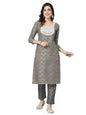 Stylum Women's Printed & Embroidered Cotton Blend Straight Kurta Pant Set (KPCHIKASET)