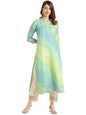 Varanga Leheriya Printed Straight Kurta with Mandarin Collar