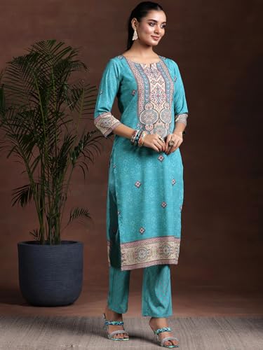 Libas WomenS Poly Crepe Kurta Set (36942