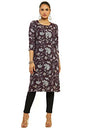 Soch Women's Rayon Regular Fit Floral Print Kurta