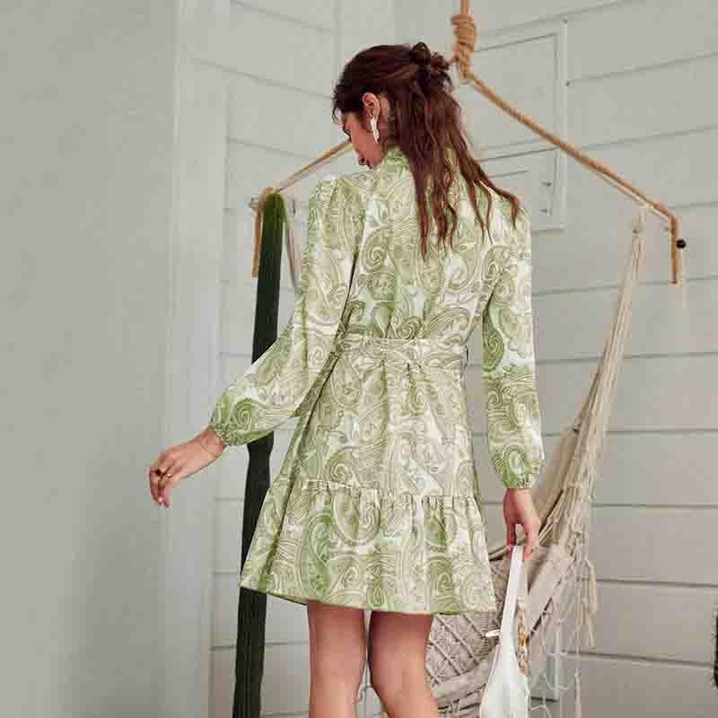 Greciilooks Dresses For Women || One Piece For Women || Western Dresses For Women || Rayon Paisley Printed Short Dresses For Wom