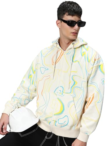 Bewakoof Heavy Duty 1.0 MenS All Over Printed Oversized Hoodies_596549_Pink_3Xl