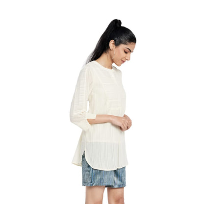 Fabindia Women Dobby Weave Tunic Cotton