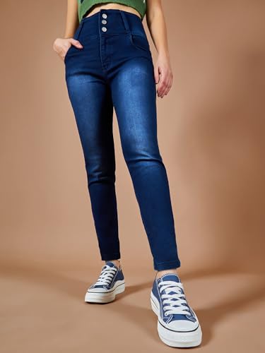 Miss Chase WomenS Skinny Jeans (Mcss19Den08-27-31_Navy Blue