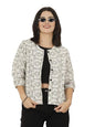 Style Quotient Women White Textured White Frill Shrug