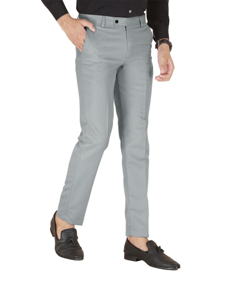 Noble Monk Regular Fit Mens Wear Formal Pant Cement Grey