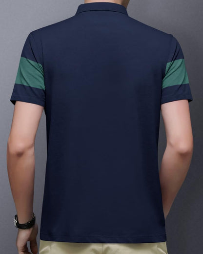 Noble Monk Mens Colorblocked Polo T-Shirt