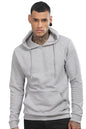 ADRO Men's Cotton Neck Hooded Sweatshirt (H24-M-PLN-GR-S_Grey)