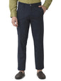 Turtle Men Navy Blue Ultra Slim Fit Printed Casual Trousers
