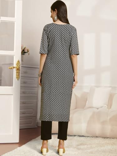 Pinkmint Printed Round Neck Kurta Set For Women Ll Kurti & Pant Set For Women Ll Regular Fit Kurta Set (Pack Of 2) Green-Blue