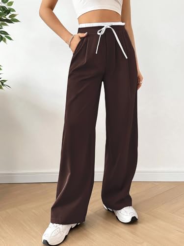 Leriya Fashion Women High Rise High Waist Wide Leg Trousers | Casual & Formal Pants |Loose Fit Track Pants | Gymwear | Cargo Pan