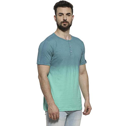 Campus Sutra Mens Multi-Coloured Colour-Blocked Half Sleeve Regular Fit T-Shirt for Casual Wear | Structured T-Shirt Crafted wi