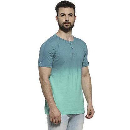 Campus Sutra Mens Multi-Coloured Colour-Blocked Half Sleeve Regular Fit T-Shirt for Casual Wear | Structured T-Shirt Crafted wi