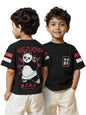 The Souled Store Kung Fu Panda: Power Boys Short Sleeves Round Neck Black Graphic Printed Regular Fit Cotton T-Shirts (2-8 Yrs)