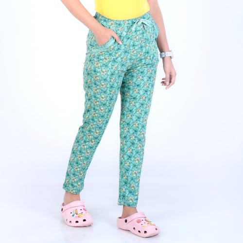 Rupa COLORS Playsure Printed Pyjama for Women Leisurewear, Floral Print Loungewear