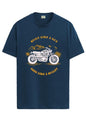 ADRO Men's Royal Bike Design Printed 100% Cotton T-Shirt - Regular Fit, Printed T-Shirts for Men (RN24-RYL-SB_Teal_XL)