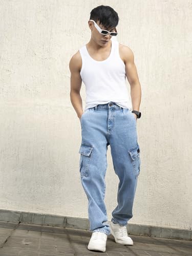 Hubberholme Men Cotton Relaxed Fit Mid-Rise Jeans 10
