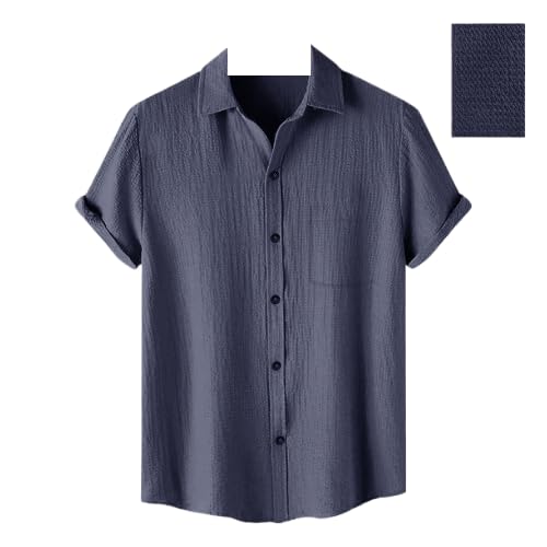 Pinkmint Mens Solid Classic Fit Shirt Grey