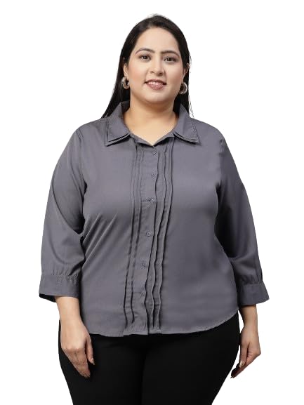 Style Quotient Women Grey Classic Opaque Formal Shirt