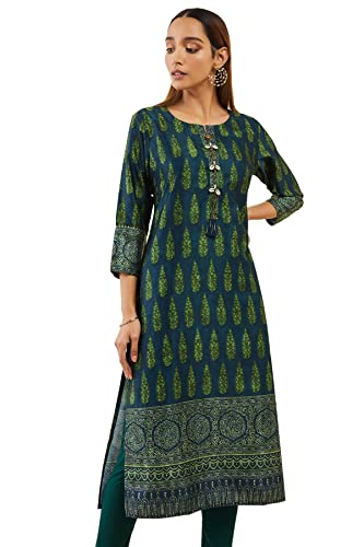 Soch Women's Satin Printed Regular Dress Shirt