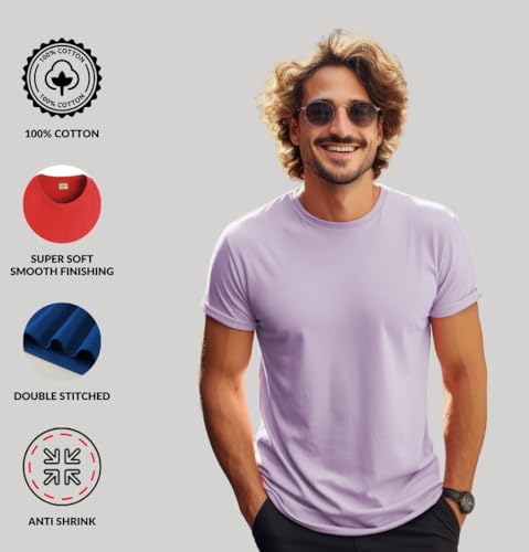 ADRO T Shirts Pack of 2 Mens Tshirts Cotton T Shirts for Men Tshirt T-Shirts Combo T Shirts Tshirts for Men Plain Solid Tshirts