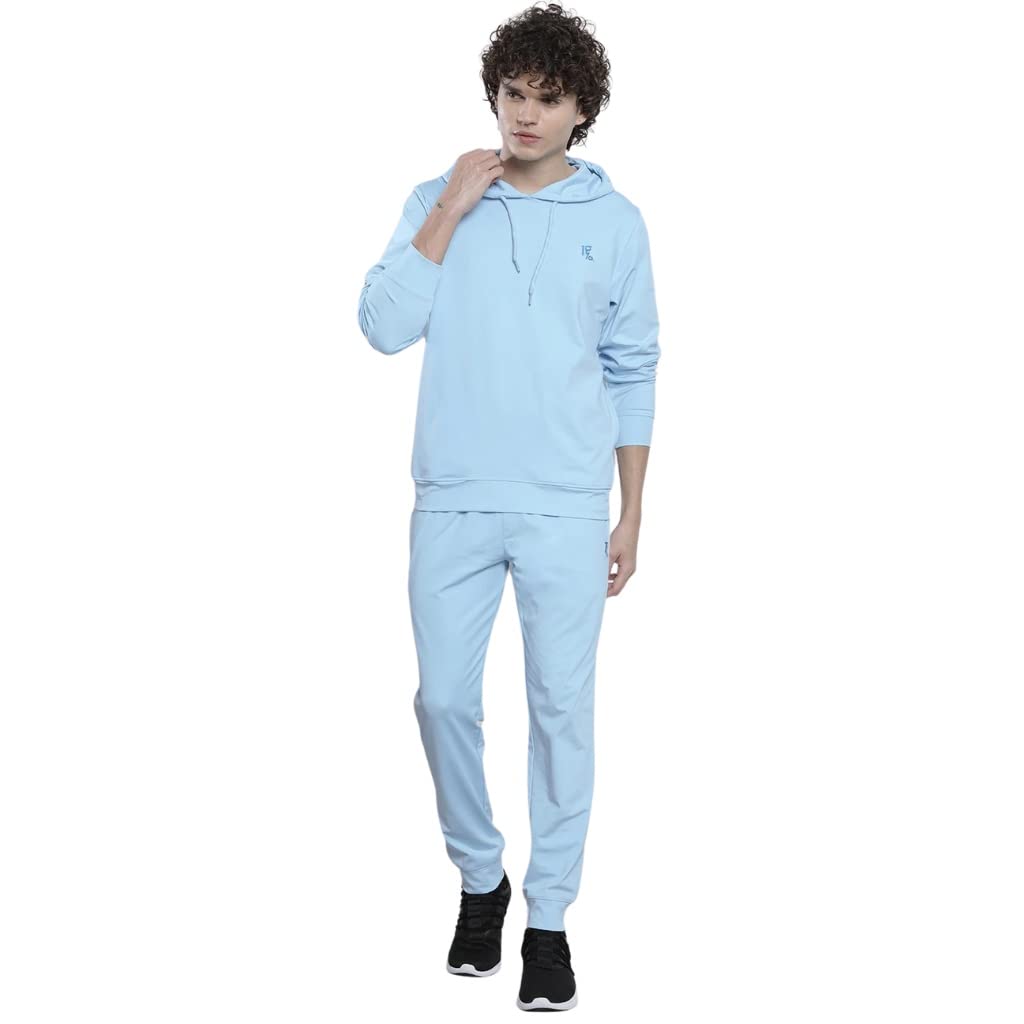The Indian Garage Co Mens Regular Fit Polyester Spandex Placement Print Hooded Sweatshirt And Jogger