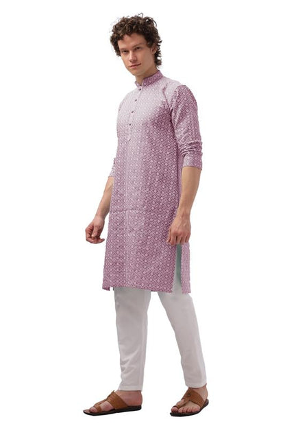Be Active MenS Cotton Blend Regular Kurta (My0013-Kr 5_Pink