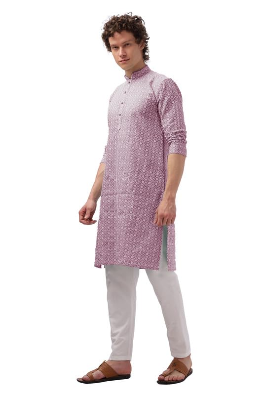 Be Active MenS Cotton Blend Regular Kurta (My0013-Kr 5_Pink