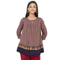 Fabindia WomenS Solids Regular Top_Purple L