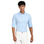 Turtle Men 100% Cotton Light Blue Printed Slim Fit Full Sleeve Casual Shirt