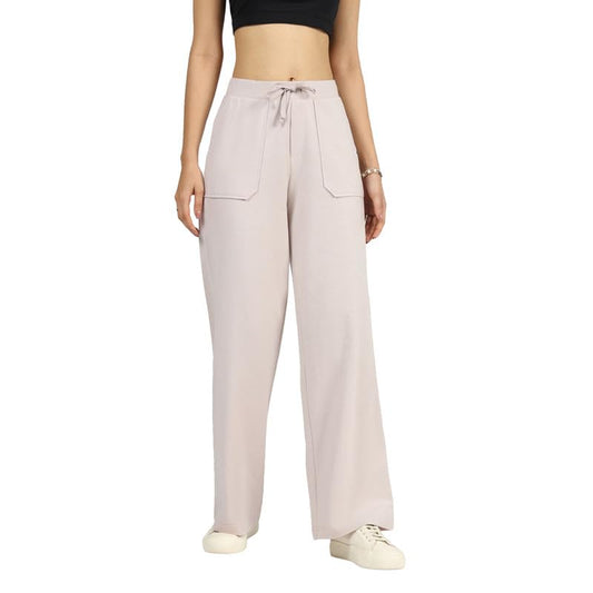 BlissClub Work-to-Wine Twill Drawstring Pants | Wide Silhouette | 2 Roomy Pockets | Elasticated Waistband | Adjustable Drawcord