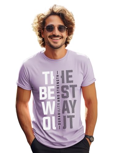 ADRO Motivational Quote Printed T-Shirt for Men - 100% Cotton, Regular Fit, Soft Breathable Fabric | RN23-M-BEST-PU