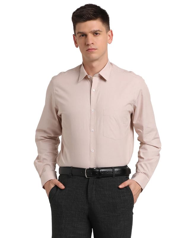 Turtle Men 100% Cotton Blue Solid Regular Fit Formal Shirt