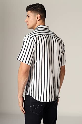 Greciilooks Mens Rayon Casual Shirt Regular Fit Men Casual Shirt (White, Xx-Large)