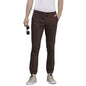 The Indian Garage Co Men Slim Fit Solid Mid-Rise Stretchable Chino Joggers Seal Brown