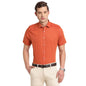 Turtle Men Rust Cotton Linen Solid Regular Fit Formal Shirts