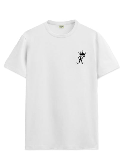 ADRO T-Shirts for MenChest Printed T-Shirt for MenCotton Tshirt for Men|RN24-STICK-KK-WH