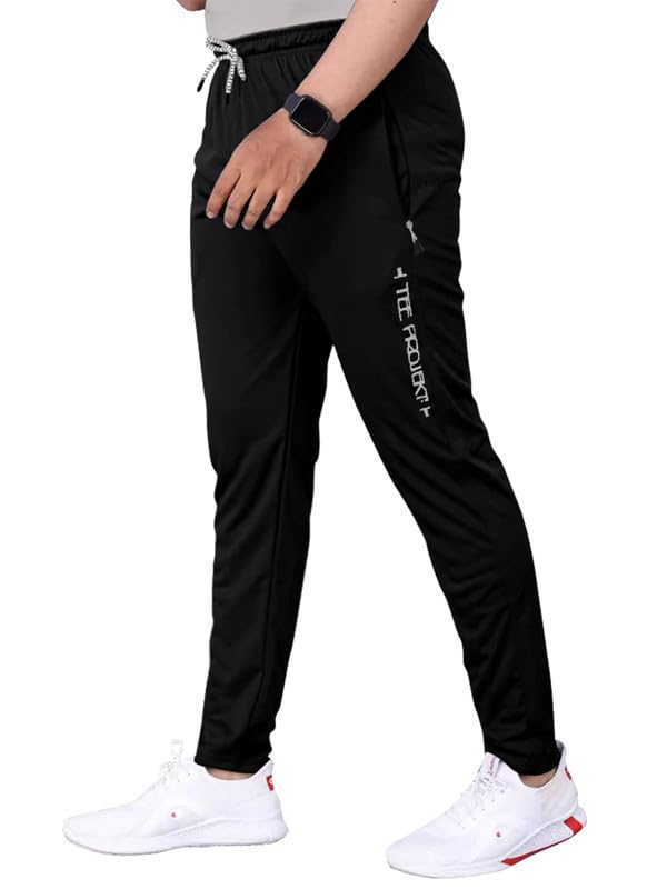 Tee Projekt Lycra Soild with Pocket Track Pant for Men Suitable Jogger Gym Wear, Dancing, Running, Yoga |Fit Type: Regular Fit,