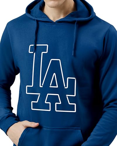 ADRO Men's Printed Hoodie, Cotton, Size 30, Royal Blue, Model H24-LA-RB