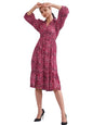 Greciilooks Womens Rayon A-Line Regular Fit Dress (Pink, Medium)