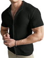 Noble Monk MenS Solid Casual Shirt | Half Sleeve | Regular Fit | Popcorn Shirt For Men