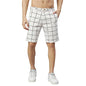 Thomas Scott MenS Checkered Slim Fit Shorts Grey
