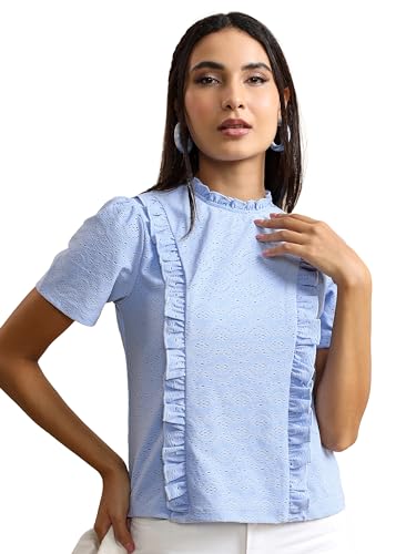 Ketch WomenS Regular Fit Tops (Khtp000477_Blue