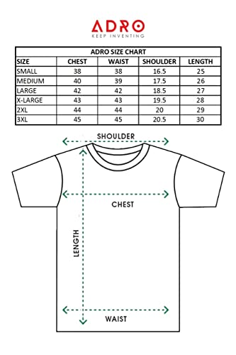 ADRO Mens Graphic Design Printed T-Shirt (R22-M-MMG-SB_Teal)