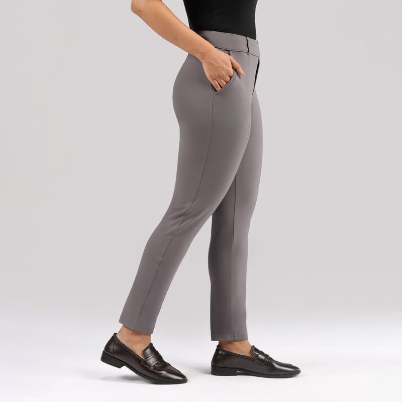 Blissclub Ultimate Cigarette Pants | 2 Pockets| Insanely Stretchy |Pintuck Designs