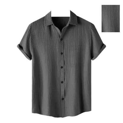 Pinkmint Mens Solid Classic Fit Shirt Olive