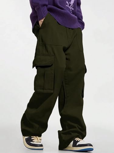 Greciilooks Casual Trousers Pants Green