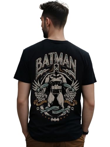 Bewakoof X Official Dc Comics Merchandise MenS The Dark Knight Graphic Printed Cotton T-Shirt - Regular Fit, Round Neck, Half S