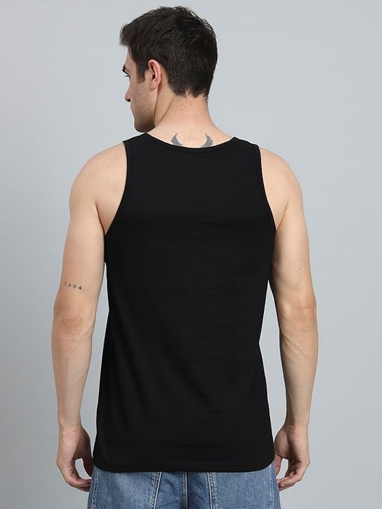 Peppyzone Mens Regular Fit Vest (TT-Trendy 56-60_Black2