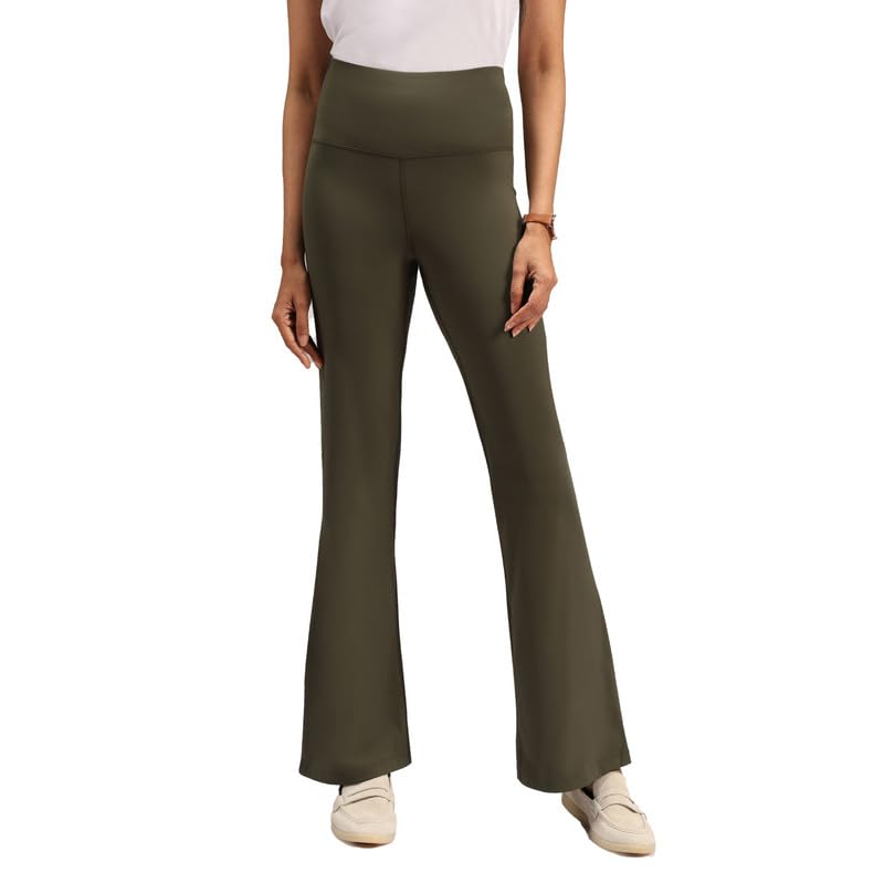 BlissClub Ultimate Flare Pants Lite for Women Above 55 ft Tall | High Waist Trousers and Formal Pants for Office wear | Comfort